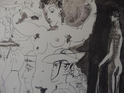 Pablo PICASSO (d’après) - Femme et toréador, 1960, Lithographie signée 2