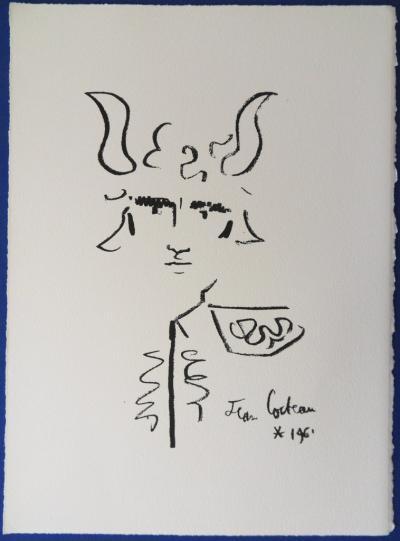 Jean COCTEAU : Toréador couronné - Lithographie Signée, 1961 2