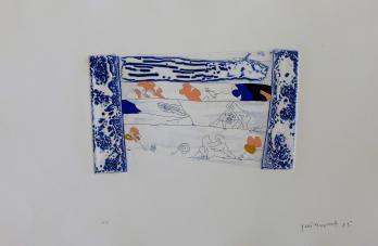 Josep GUINOVART - Mare nostrum 11, 1985, Gravure rehaussée à la gouache signée 2