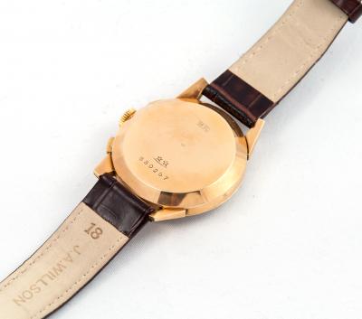 AIRAIN - Montre chronomètre en or rose 18K, c. 1960 2