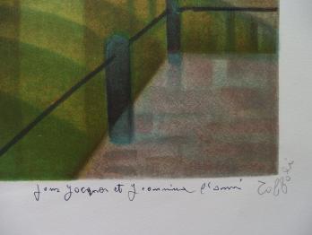 Louis TOFFOLI - Canal à Venise, Lithographie originale signée 2