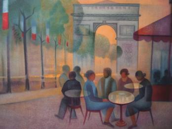 Louis TOFFOLI - Les Champs Elysées, Lithographie originale signée 2