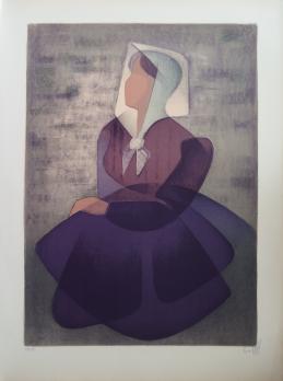 Louis TOFFOLI - Fleur de Vendée, Lithographie originale signée 2