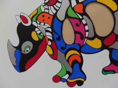 Niki de SAINT PHALLE - Rhinocéros, 2000 -  Sérigraphie originale 2