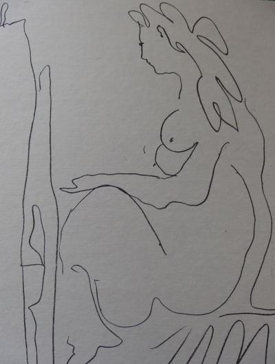 Pablo PICASSO - Peintre et modèle dans l’atelier, Lithographie originale signée 2
