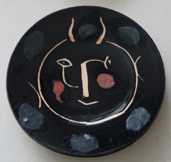 Pablo PICASSO : Visage noir, Céramique originale, Madoura 1948, limitée 100exp 2