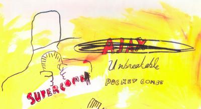 Jean-Michel BASQUIAT « Supercomb - Unbreakable - Pocket Combs - Another Satisfied Comb User, 1988 » 2