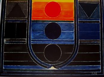 Sayed Haider RAZA - Five elements, 2008, signed original lithograph 2