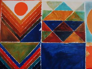 Sayed Haider RAZA - Morning Raga, 2008, signed original lithograph 2