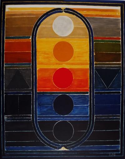 Sayed Haider RAZA - Five elements, 2008, signed original lithograph 2