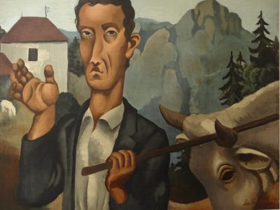 Roger de la FRESNAYE - Homme au bœuf, Lithographie signée 2