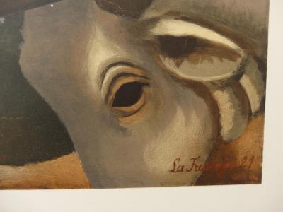 Roger de la FRESNAYE - Homme au bœuf, Lithographie signée 2
