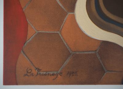 Roger de la FRESNAYE - Bouquet de roses cubiste, Lithographie signée 2