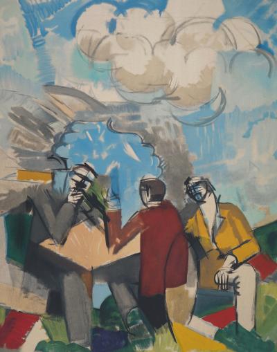 Roger de la FRESNAYE - Après le défilé - Lithographie 2