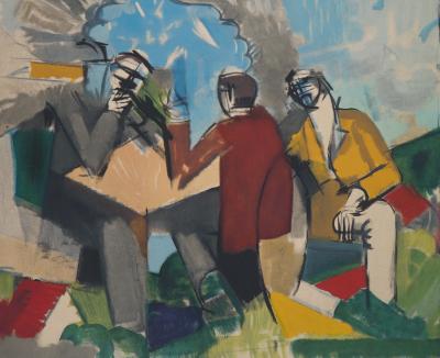 Roger de la FRESNAYE - Après le défilé - Lithographie 2
