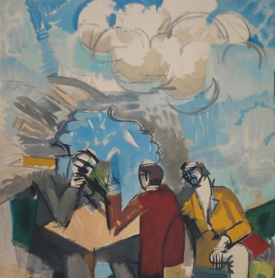 Roger de la FRESNAYE - Après le défilé - Lithographie 2