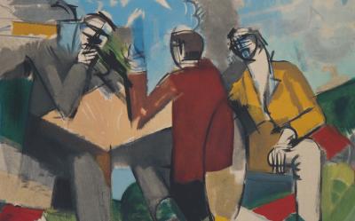 Roger de la FRESNAYE - Après le défilé - Lithographie 2