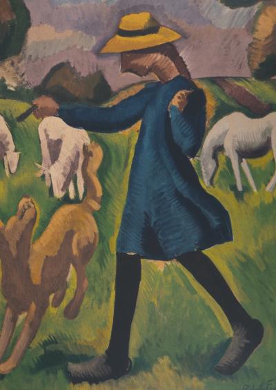 Roger de la FRESNAYE - Promenade dans les champs - Lithographie signée 2