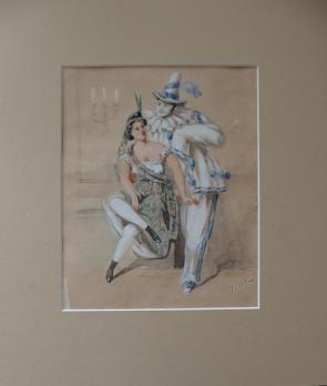 FRITZ - Carnaval : Pierrot charmeur, Dessin original signé 2