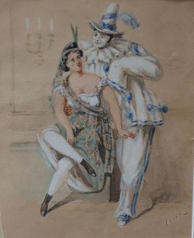 FRITZ - Carnaval : Pierrot charmeur, Dessin original signé 2