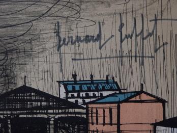 Bernard BUFFET (1928-1999) - La gare Saint Lazare, Lithographie originale signée 2