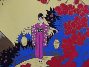 Robert PICHON (attribué à) - Mont Fuji au printemps, Gouache originale (Belle époque 1920/30) 2