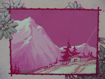 Robert PICHON - Le souvenir des Alpes, Gouache originale (Belle époque 1920/30) 2
