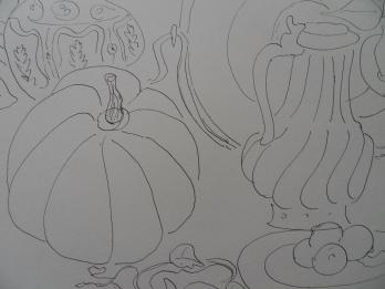 Henri MATISSE - Nature morte à la citrouille, 1943, Lithographie signée 2