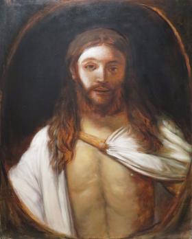 REMBRANDT (à la manière de) - Le Christ ressuscité, Huile sur toile 2