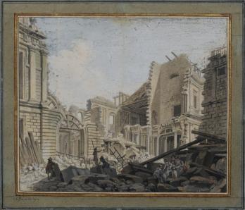 Pierre-Antoine DEMACHY (attribué à) - Scène de la destruction du Palais-Royal, c. 1764-1770 2