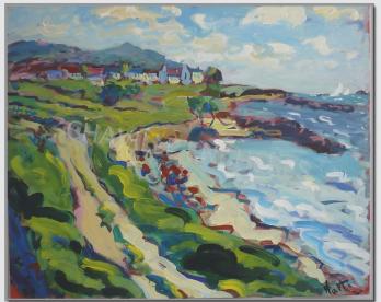 Patrick PLATTIER (XXe-XXIe) - La Cote Normande, Huile sur toile 2