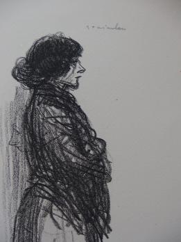Théophile Alexandre STEINLEN - La payse, Lithographie originale signée 2