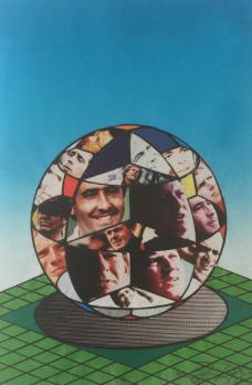 ERRO - Projet n°2 d’affiche XXe Trophée Lancôme, 1989, Collage signé 2