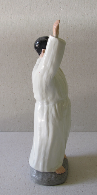 Statuette céramique de MAO, révolution culturelle chinoise, c. 1966-70s 2