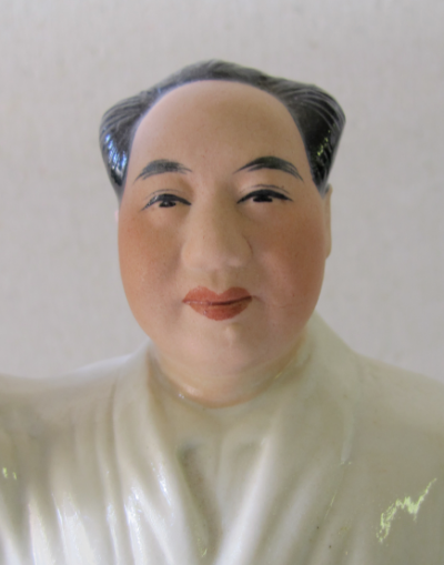 Statuette céramique de MAO, révolution culturelle chinoise, c. 1966-70s 2
