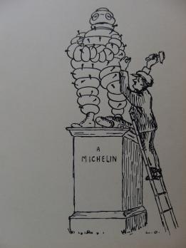 Dessin Publicité MICHELIN années 1920, Bibendum sculpture 2