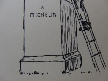 Dessin Publicité MICHELIN années 1920, Bibendum sculpture 2