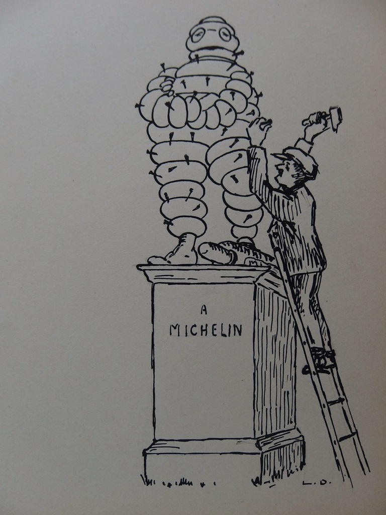 Dessin Publicit MICHELIN Ann es 1920 Bibendum Sculpture Art Moderne 