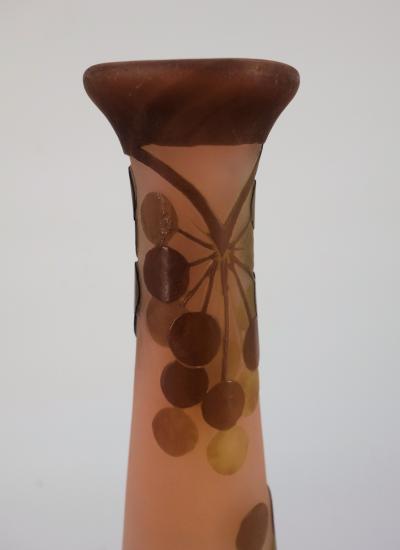 Émile GALLE - Vase en pate de verre à décor d’Ombelles, signé, Nancy 2