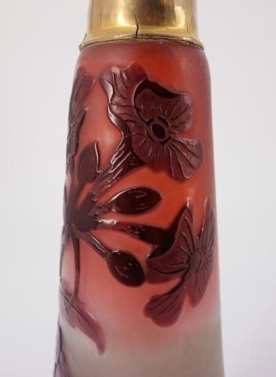 Émile GALLE - Vase en pate de verre à décor de violettes, signé, 21cm - Nancy 2