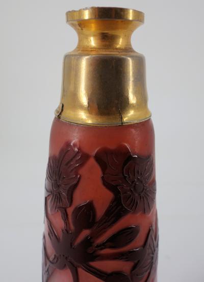 Émile GALLE - Vase en pate de verre à décor de violettes, signé, 21cm - Nancy 2