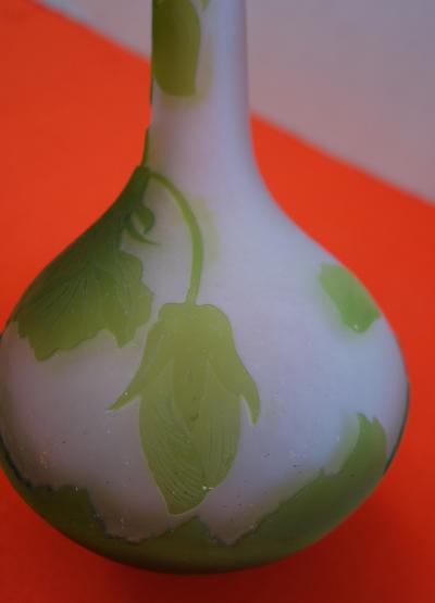 Émile GALLE - Vase en pâte de verre à décor de liseron, signé, Nancy 2