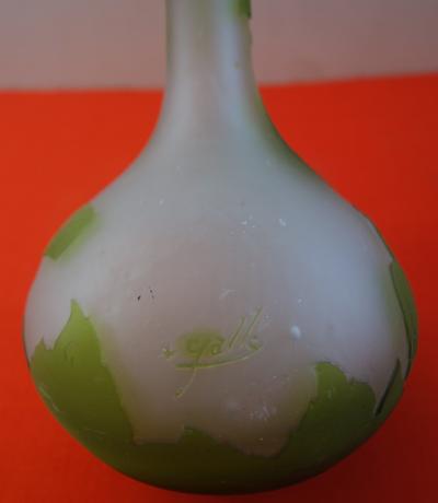 Émile GALLE - Vase en pâte de verre à décor de liseron, signé, Nancy 2