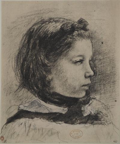 Edgard DEGAS (d’après) - Petite fille attentive, Lithographie 2