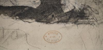 Edgard DEGAS (d’après) - Petite fille attentive, Lithographie 2