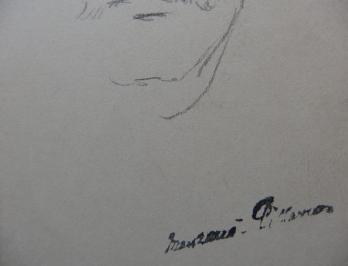 Georges MANZANA-PISSARRO - Deux portraits des hommes, Lot de 2 dessins originaux 2