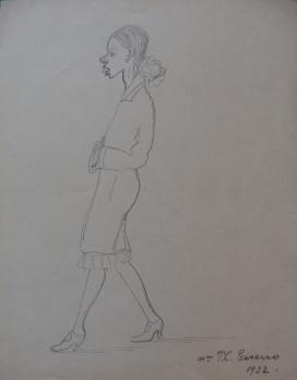 Georges MANZANA-PISSARRO - Madame Pissarro, Lot de 2 dessins originaux 2