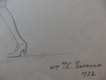 Georges MANZANA-PISSARRO - Madame Pissarro, Lot de 2 dessins originaux 2