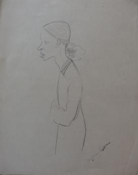 Georges MANZANA-PISSARRO - Madame Pissarro, Lot de 2 dessins originaux 2
