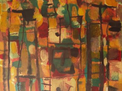 Roger BISSIERE - Composition abstraite - Lithographie signée 2